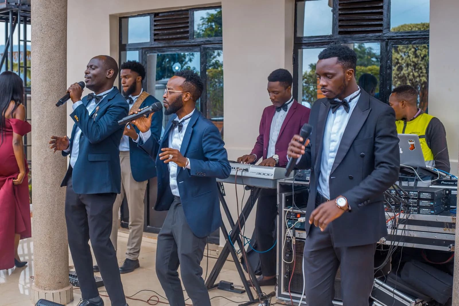 Live band performing to a crowd