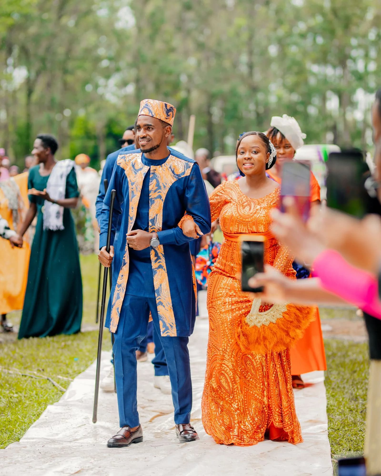 Traditional wedding procession