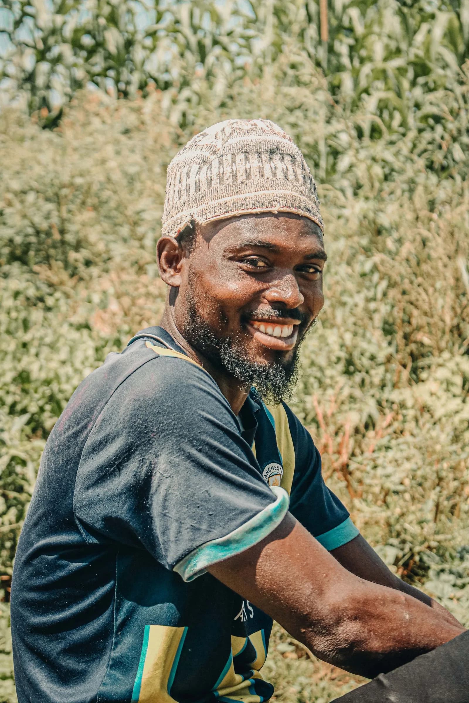 Tanzanian farmer in the field