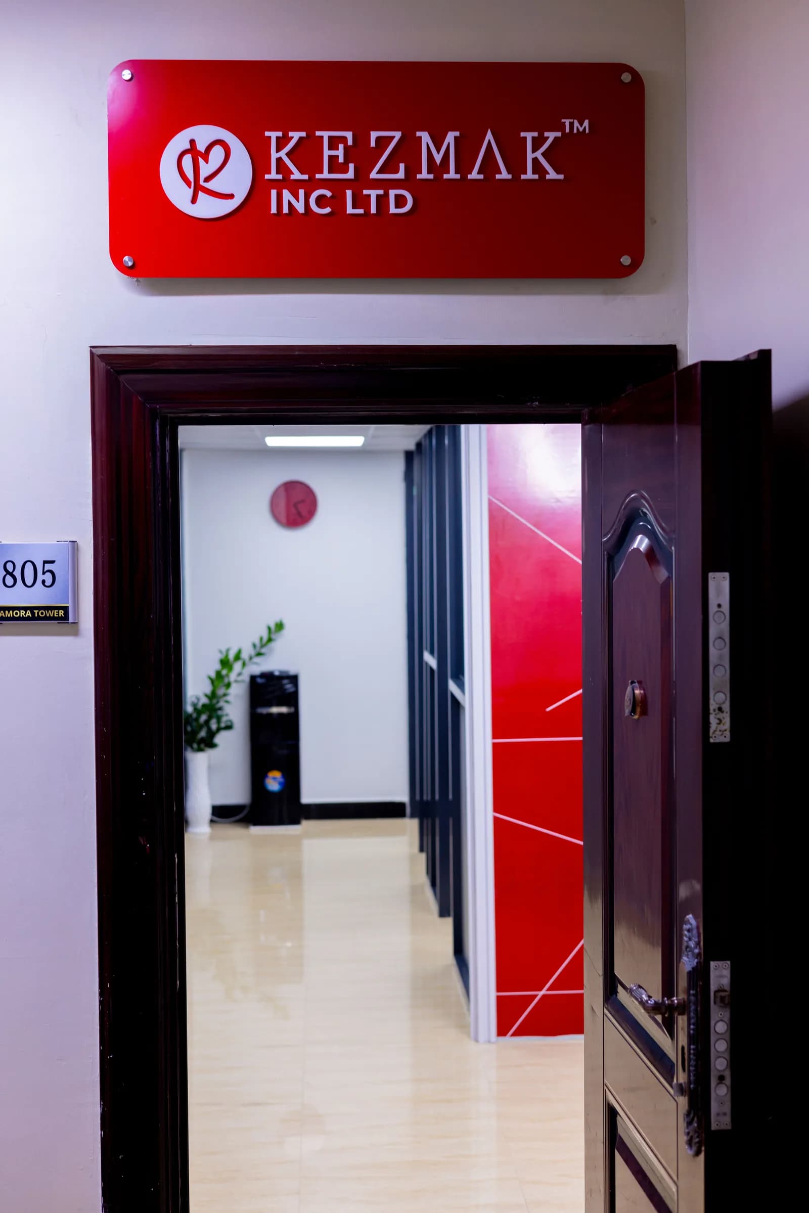 Kezmak Inc Ltd office signage at Samora Tower