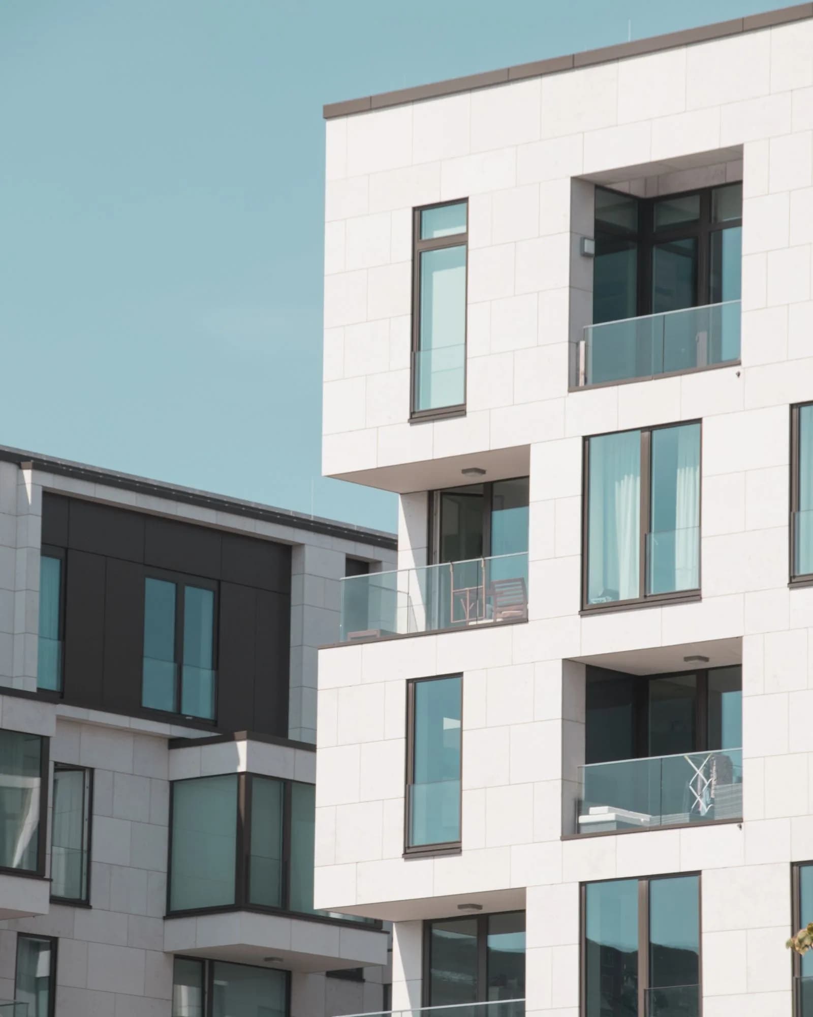Modern apartment building exterior